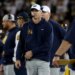 California head coach Justin Wilcox stands on the sidelines during the first half of an NCAA college football game against Stanford in Stanford, Calif., Saturday, Nov. 22, 2025.
