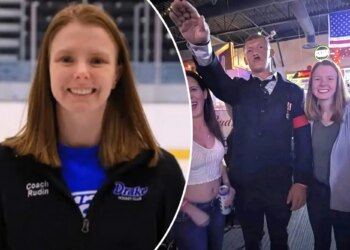College hockey coach fired after Halloween photo with man in Hitler costume