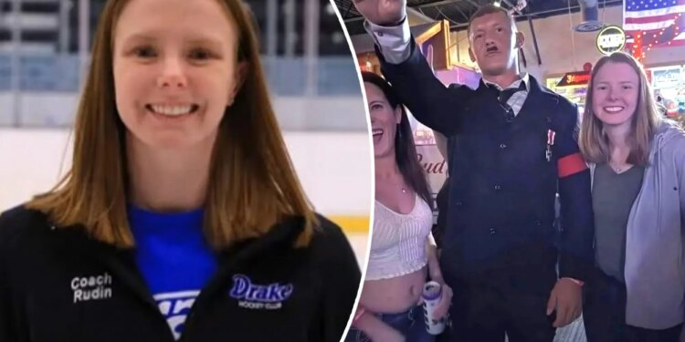 College hockey coach fired after Halloween photo with man in Hitler costume