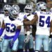 Dallas Cowboys defense reacts to a play at AT&T Stadium.