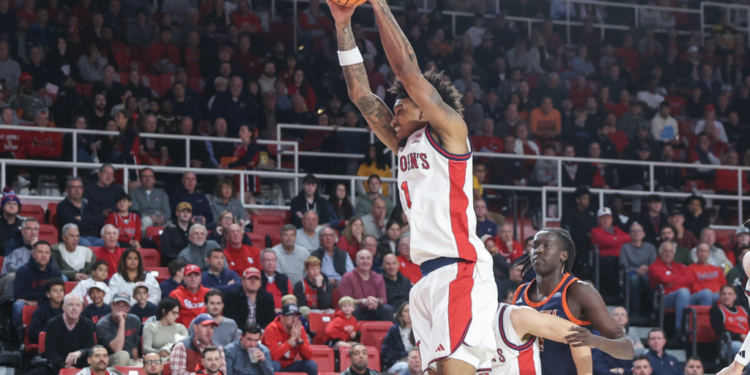 St. John's Red Storm forward Dillon Mitchell (1) grabs the rebound in the first half against the Bucknell Bison at Carnesecca Arena.