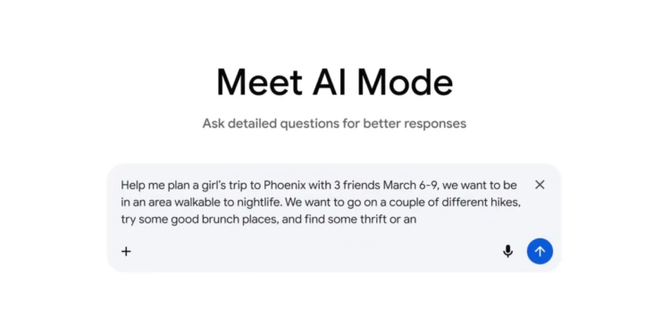 Google’s AI Mode can now help you visualize your travel plans