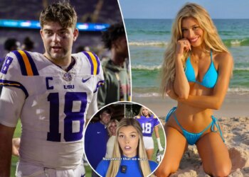 Influencer Peighton Tubre denies affair rumors with LSU quarterback Garrett Nussmeier after 'fake news' article goes viral