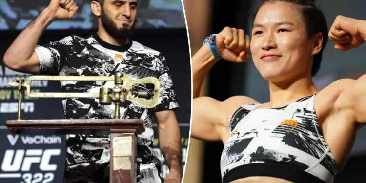 Islam Makhachev, Zhang Weili seek spots in exclusive club at UFC 322