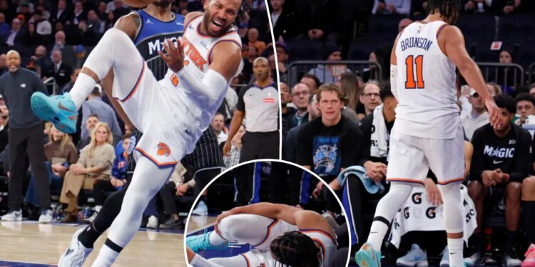 Jalen Brunson exits early against Magic in Knicks injury scare