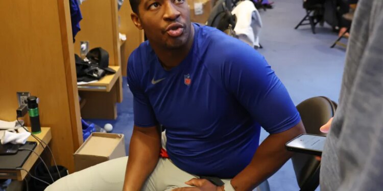 Giants quarterback Jameis Winston (19) when the New York Giants practiced Thursday, November 13, 2025 at Quest Diagnostics Training Center in East Rutherford, NJ.