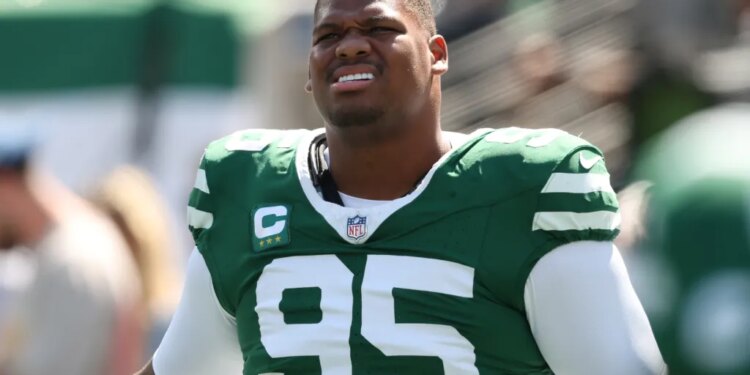 New York Jets defensive tackle Quinnen Williams (95) before the game against the Buffalo Bills.