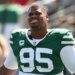 New York Jets defensive tackle Quinnen Williams (95) before the game against the Buffalo Bills.
