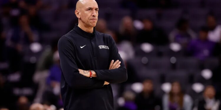 Sacramento Kings head coach Doug Christie on the sideline.