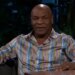 Mike Tyson during an appearance on "Jimmy Kimmel Live" in Los Angeles on Tuesday, November 11, 2025.