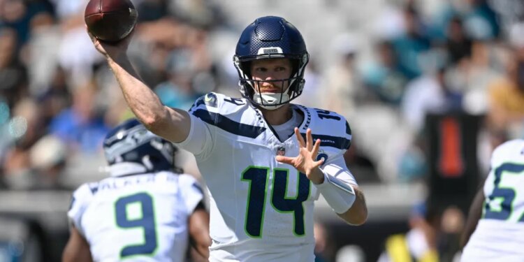 Seattle Seahawks quarterback Sam Darnold.