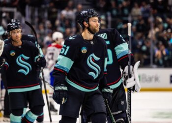 Seattle Kraken center Shane Wright during a game against the Montreal Canadiens.