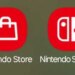 Screenshot featuring four Nintendo app buttons for Nintendo Music, Nintendo Store, Nintendo Switch, and Nintendo Today!