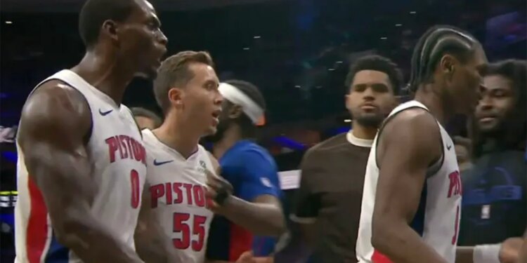 Pistons teammates, center Jalen Duren and guard Ausar Thompson got into it on the court after they gave up an easy dunk to Sixers big man Andre Drummond during a road game in Philadelphia Sunday night.