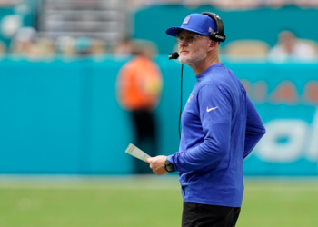 Buffalo Bills head coach Sean McDermott on the sideline.