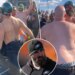 Shirtless Jason Kelce wins belly-bucking match in wild Eagles tailgate scene