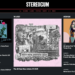 Stereogum’s new home page in dark mode.