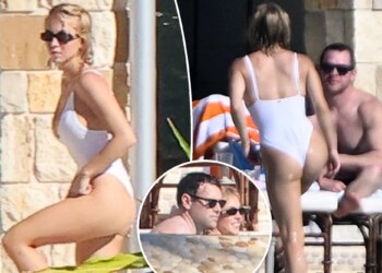 Sydney Sweeney shows off curves in white swimsuit with Scooter Braun