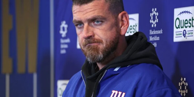 New York Giants Interim Offensive Coordinator Tim Kelly speaks during a press conference.