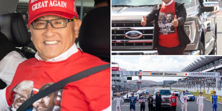 Toyota CEO dons MAGA hat, Trump-Vance shirt at NASCAR event as firm unveils $912M US investment