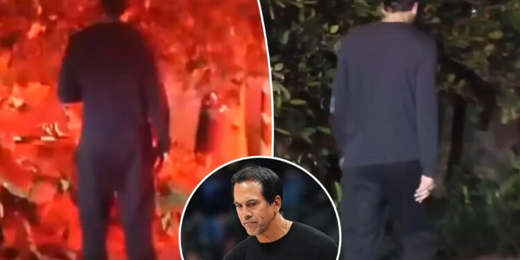 Video shows Erik Spoelstra watching as home burns down in sad moment