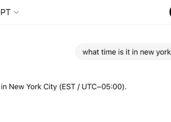 ChatGPT told me this at 10:10AM EST.