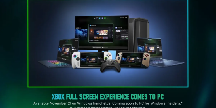 Windows handhelds are getting the new Xbox Full Screen Experience tomorrow