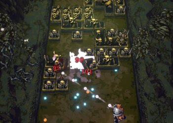 A screenshot from Ball X Pit.