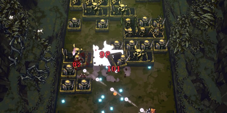 A screenshot from Ball X Pit.