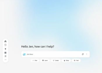<em>The new Alexa Plus web interface</em>.
