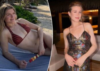 Bikini-clad Genie Bouchard gives intimate look at trip after retiring from tennis at 31