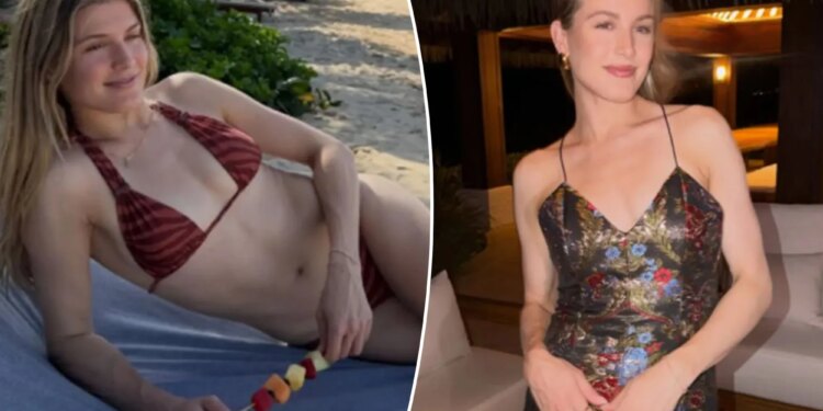 Bikini-clad Genie Bouchard gives intimate look at trip after retiring from tennis at 31