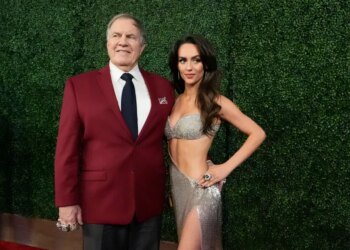 Bill Belichick and Jordon Hudson at the NFL Honors.