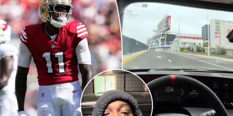 Brandon Aiyuk speeds by 49ers' stadium at over 100 mph in new video