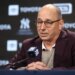 New York Yankees GM Brian Cashman speaking to the media at a press conference held at Yankee Stadium - 
