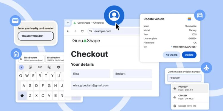 Chrome can now autofill details from your Google account