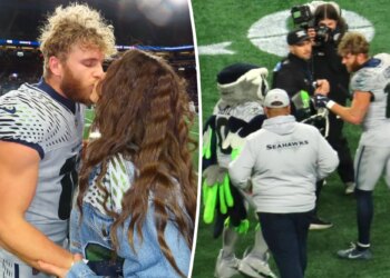 Cooper Kupp, wife share kisses after Seahawks beat Rams