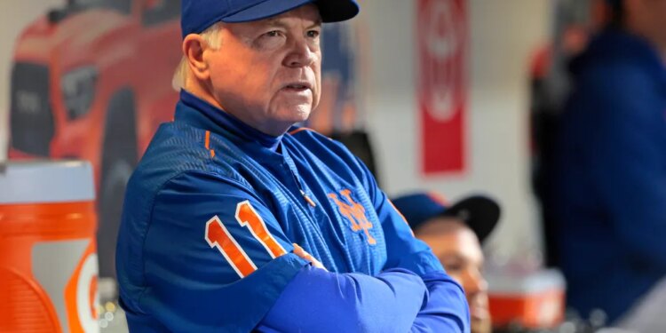 Former Mets manager Buck Showalter in the dugout just before the start of the game on Sept. 28, 2023.