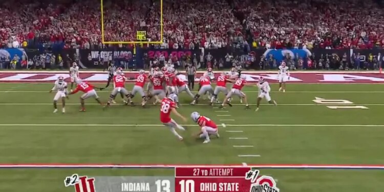 Ohio State missed what would've been a game-tying field goal in the final minutes of their Dec. 6 game.