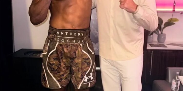 Anthony Joshua and Eddie Hearn