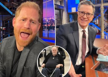 Meghan Markle shares cringey clip of Prince Harry on ‘Colbert’ after estranged father is hospitalized