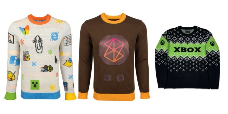 Microsoft’s ugly sweaters return with Clippy, Xbox, and Zune brown options