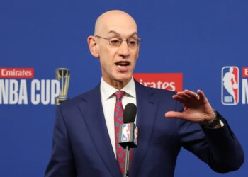 NBA Commissioner Adam Silver speaking to the media.