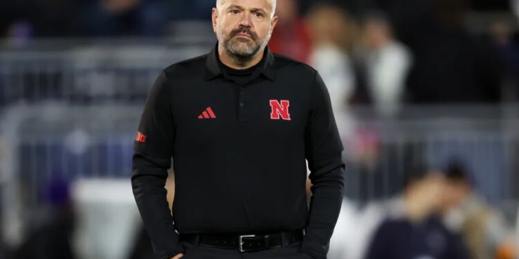 Nebraska Cornhuskers head coach Matt Rhule on the field.