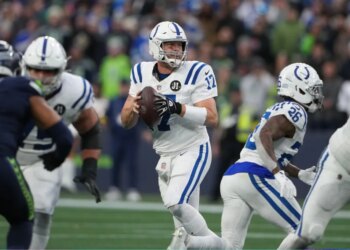 Philip Rivers in action against the Seahawks on Dec. 15, 2025.