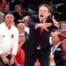 St. John's Red Storm head coach Rick Pitino reacts on the baseline during the first half when the St. John's Red Storm played the Ole Miss RebelsSaturday, December 6, 2025 at Madison Square Garden