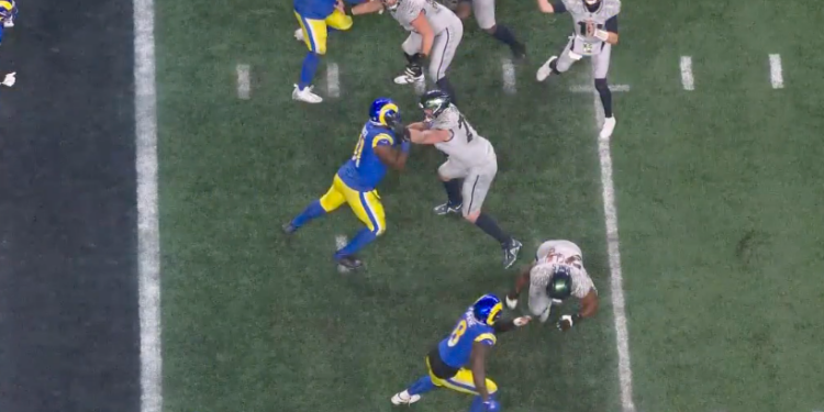 Sam Darnold's throw was ruled a lateral.