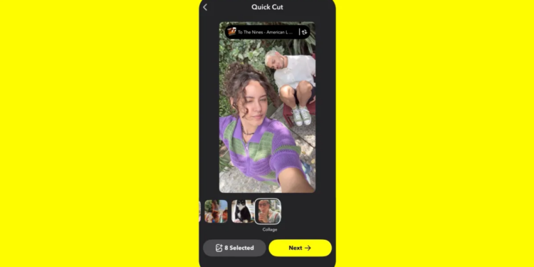 Snapchat’s new Quick Cut stitches a video together for you