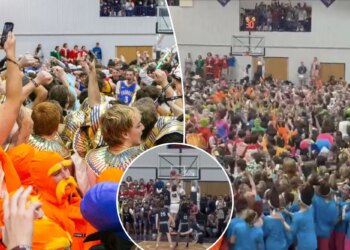 Taylor University fans storm basketball court as part of iconic 'Silent Night' Christmas tradition