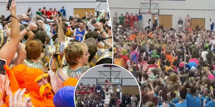Taylor University fans storm basketball court as part of iconic 'Silent Night' Christmas tradition